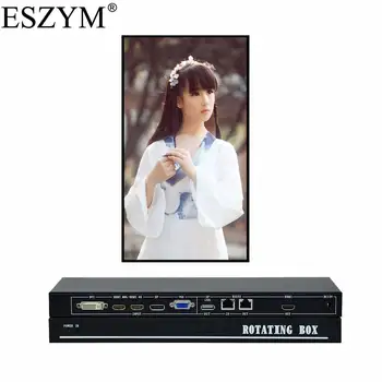 

ESZYM Video Rotating Box Support HDMI DP DVI VGA Video inputs 90 or 270 Degree Image flip for Vertical Screen Display