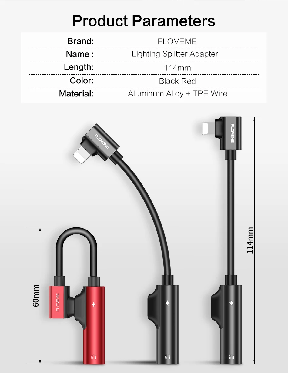 FLOVEME 2 в 1 для адаптер Apple зарядное устройство наушников сплиттер iPhone X XS XR 7 8 плюс Adaptador зарядки конвертер USB адаптер