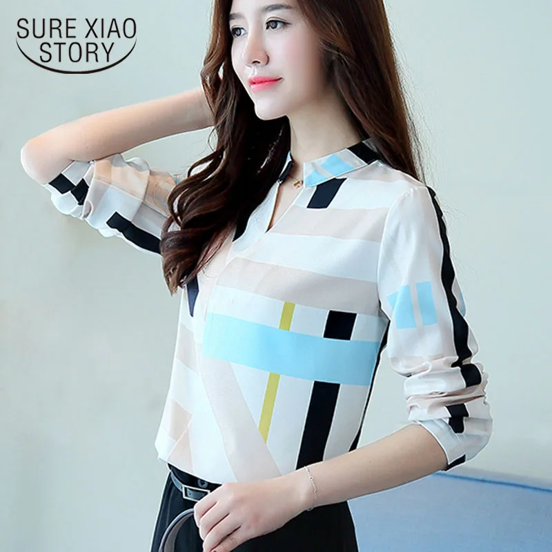 Женская офисная блузка в полоску шифоновая без рукавов 1209J 30 2019|chiffon shirt tops|chiffon