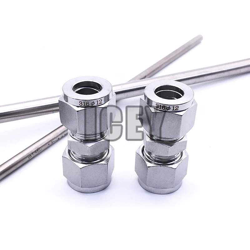 

Sleeve connector SS304 Direct connector Double clip socket joint 3 6 8 10mm 1/8" 1/4" 3/8" 1/2"
