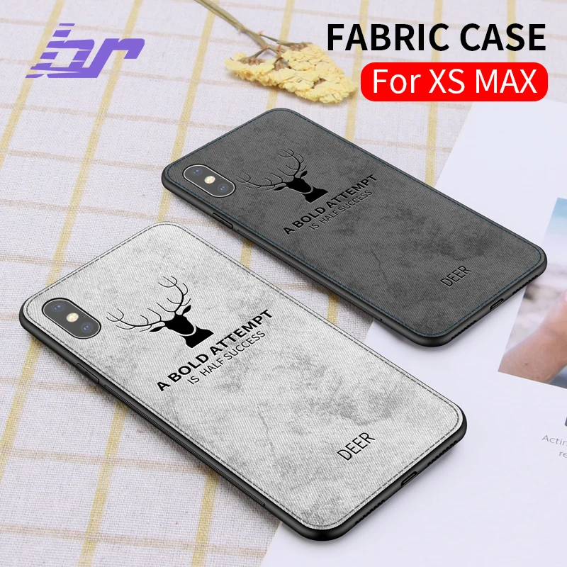 BR 3D Print Vintage Fabric Case For iPhone XS MAX XR X