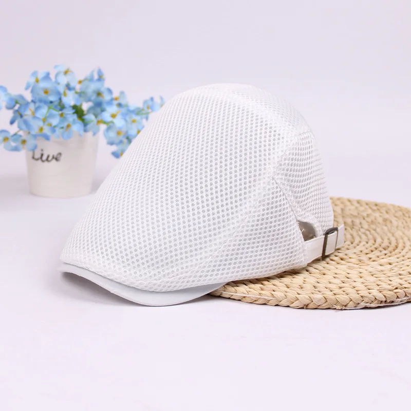 

Black White Blue Fashion Casual Mesh Summer Spring Sun Hat For Women Men Sports Travel Driving Beret Visors Cap Cool Breathable