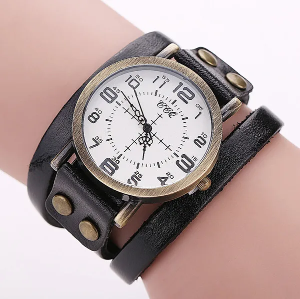 CCQ Vintage Leather Bracelet Watch Antique Women Wrist Watch Casual Ladies Quart CCQ Vintage Leather Bracelet Watch Antique Women Wrist Watch Casual Ladies Quart