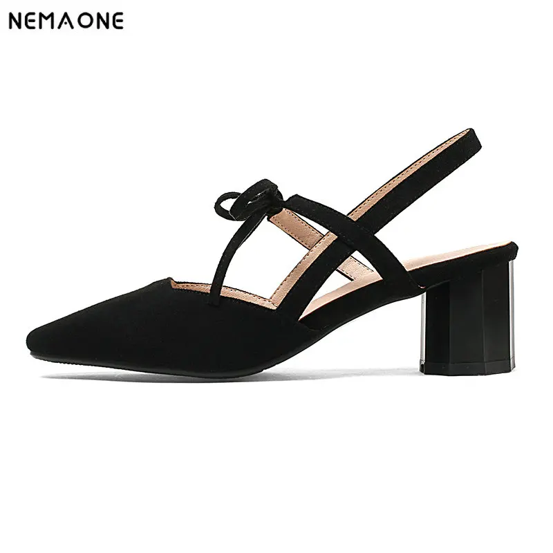 

NEMAONE Women Pumps Sexy High Heels Shoes ladies Lace Up Point Toe Party Wedding Pump slingbacks Woman shoes