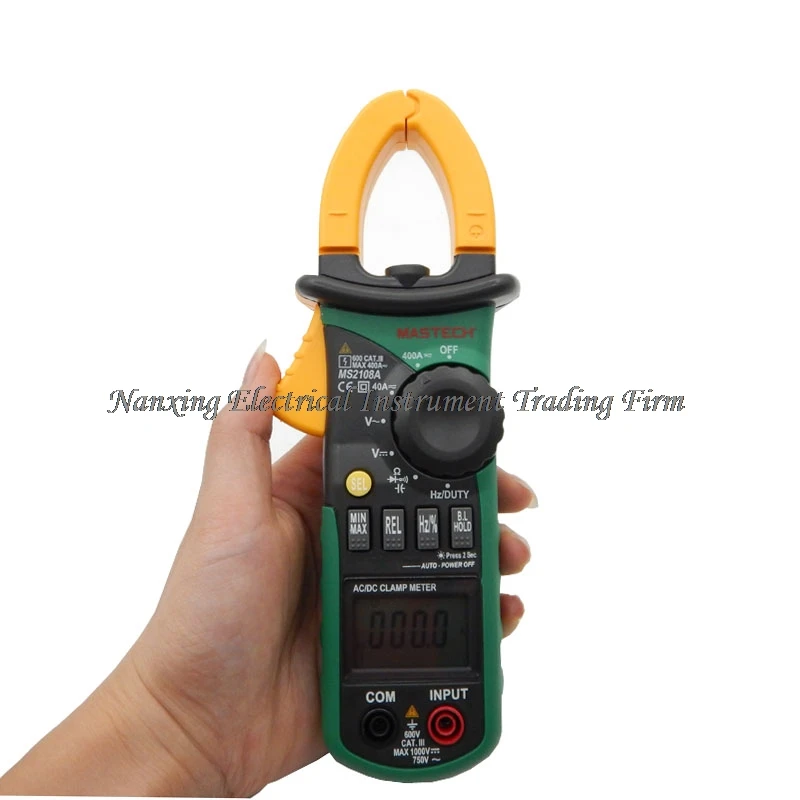 Mastech MS2108A Digital Clamp Meter Auto range Multimeter AC 400A Current Voltage Frequency clamp MultiMeter Tester Backlight Mastech MS2108A Digital Clamp Meter Auto range Multimeter AC 400A Current Voltage Frequency clamp MultiMeter Tester Backlight