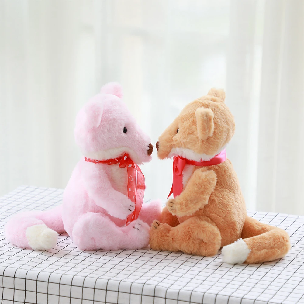 

New Accompany You Sleep Kawaii Simulation Fox Couple Doll Plush Toys For Children Birthday Wedding Gift