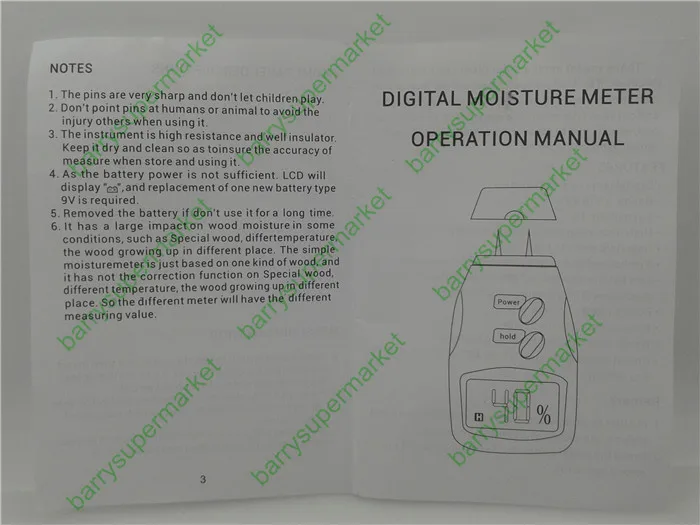 MD814 Digital Wood moisture meter humity meter timber 5-40%