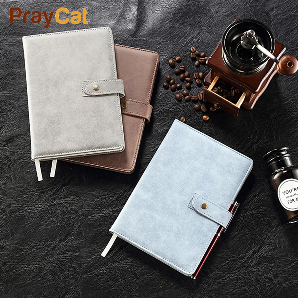 

A5 Vintage Business Leather Office Notebook Diary Notepad Hardcover Meeting Travel Journal Gift Multifunction Custom Logo
