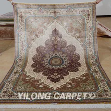 Yilong 5'x7. 5' ручной работы тавризский шелк Vantage ковер изысканный qum персидский шелковый ковер(1122
