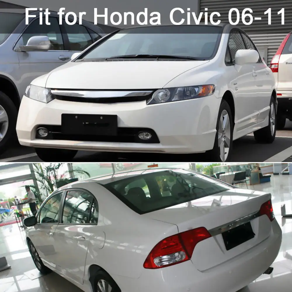 6 шт. средняя BC Колонка наклейка подходит для Honda Civic 2006-11 зеркальный эффект окна столб стойки Крышка отделка