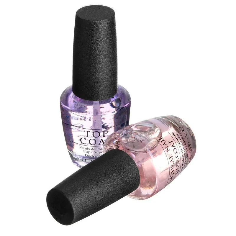 2Pcs/Set Nail Art Gel Polish High Gloss Natural Base Coat & Clear Top