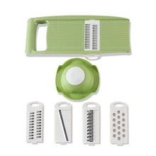 Multifuncional máquina de Cortar Mandolina con 4 Cuchillas Intercambiables de Acero Inoxidable Vegetal Cortador de la Patata Máquina de cortar la Zanahoria Rallador