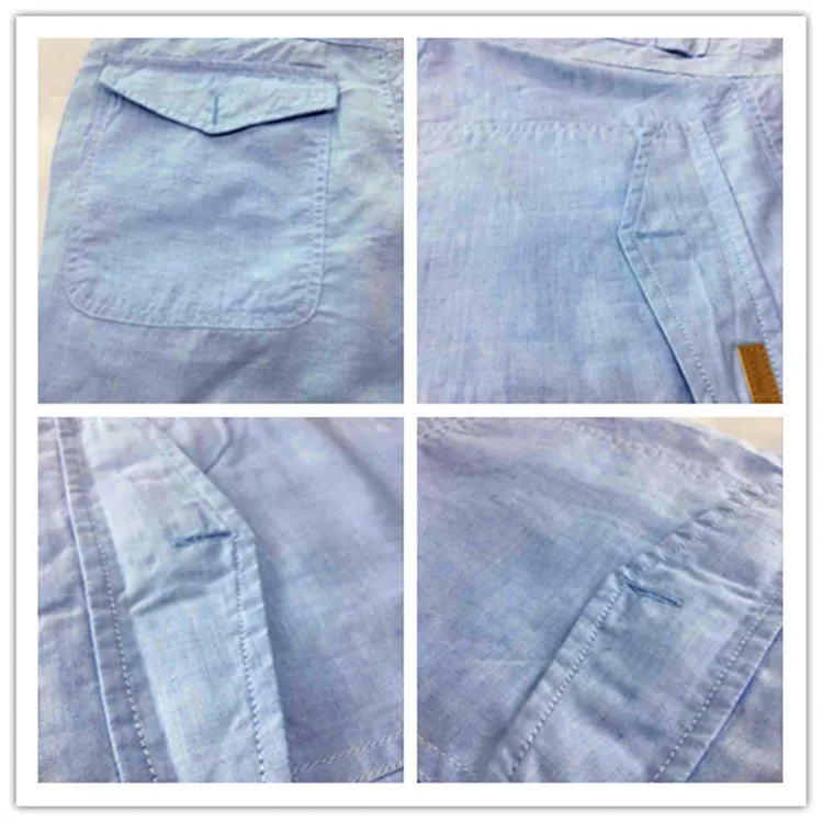 Promotion French Style Brand Casual Short Men Summer Linen Shorts Men Cotton Comfortable and breathable Mens Shorts Bermuda masculina Male