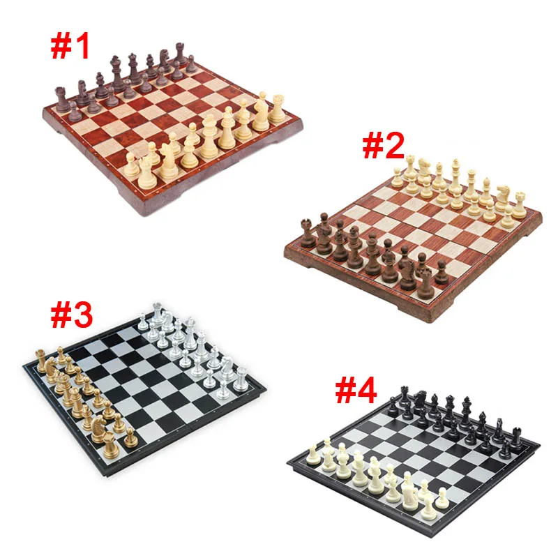 

Baby Puzzles Toy Chess Game Set International Chess Foldable Board Chessman King Checkers Toys Table Games YH-17