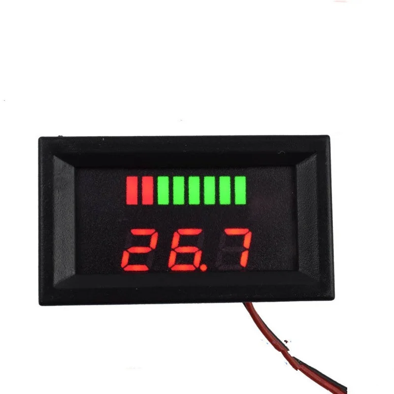 

DC 12V-60V ACID Red Digital Lead Battery Capacity Indicator Charge Level Lead-acid LED Tester Voltmeter