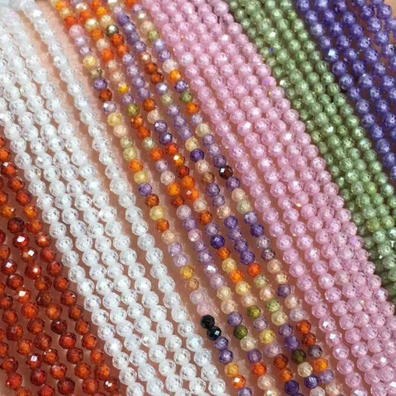 

2MM 1Strand/180Pcs 100% Natural Zircon Strands Semi-Precious Stone Jewellery Beads Fittings