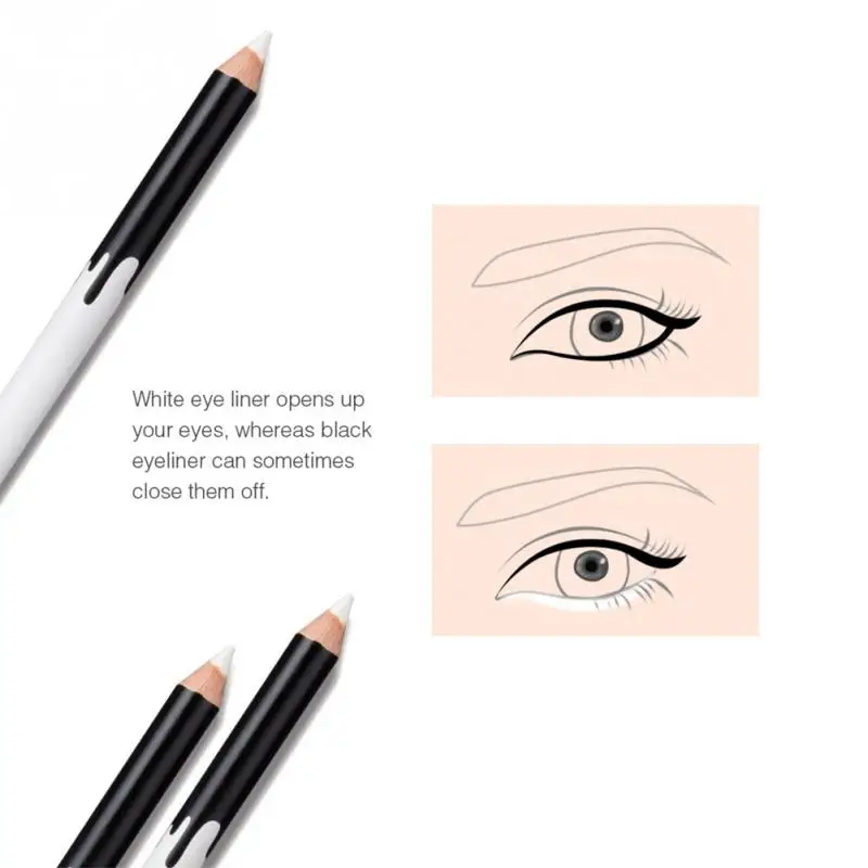 12PCS/Lot white Make Up Beauty Pen Eyeliner Eye Liner Pencil Eyebrow Eyeshadow Cosmetics Eyes Makeup Tools