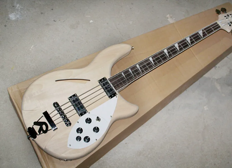 DIY Electric Bass Guitar with 4 Strings,White Pickguard,Rosewood