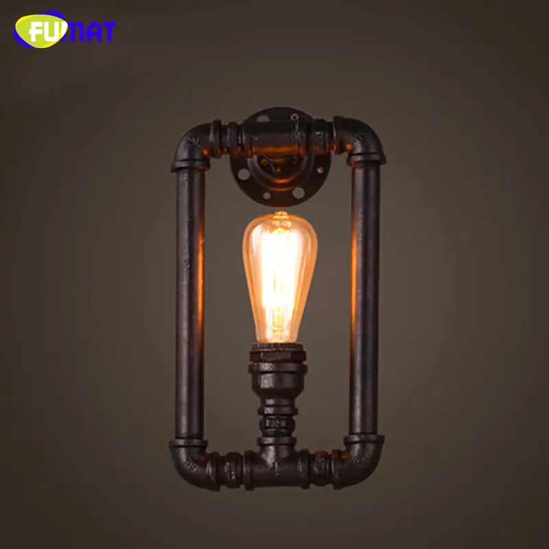 

FUMAT Loft American Vintage Industrial Aisle Wall Lamps Corridor Balcony Wall Light Restaurant Bar Iron Water Pipe Sconce