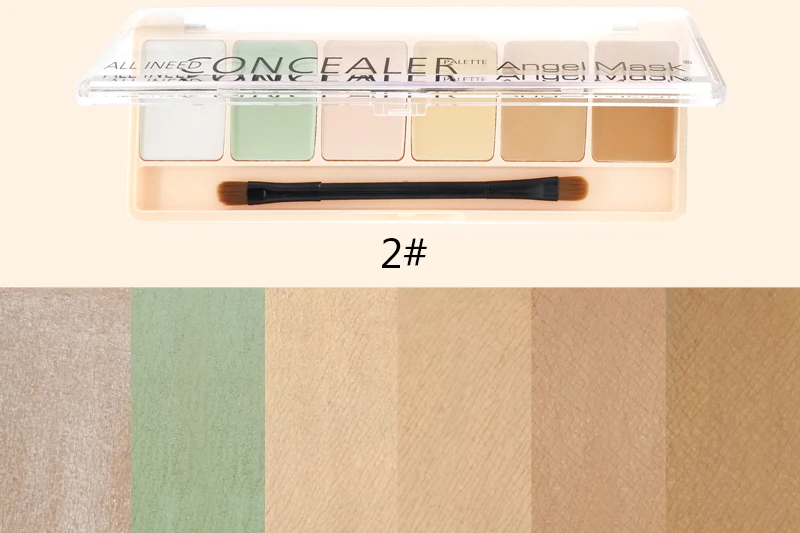 ANGEL MASK 6 Colors Makeup Concealer Palette Bronzer Pore Wrinkle Full Cover Concealer Cream Brightener Face Makeup Foundation (11)