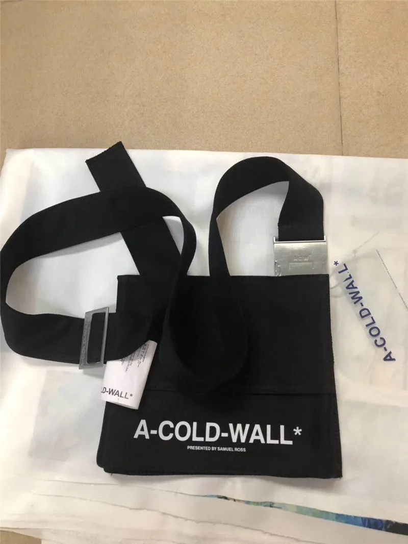 A-COLD-WALL ACW поясная сумка для мужчин и женщин 1:1 высокого качества A-COLD-WALL металлические кнопки холодные настенные рюкзаки - Цвет: 4