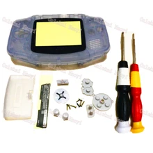 Лидер продаж, прозрачный пластиковый корпус оболочка корпуса подходит для Nitendo gbagameboyadvancecosolew/резиновые прокладки X/Y отвертки