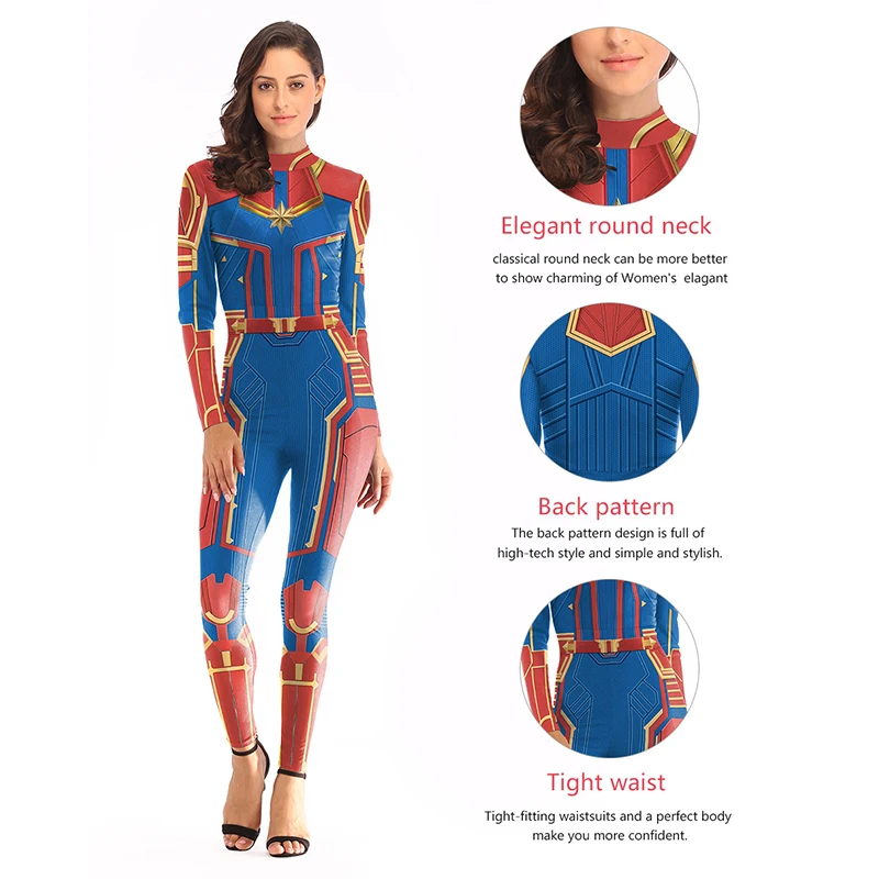 Квантовый костюм Железного человека, женские костюмы капитана Марвел, костюм на Хэллоуин для женщин, костюм Капитана Америки
