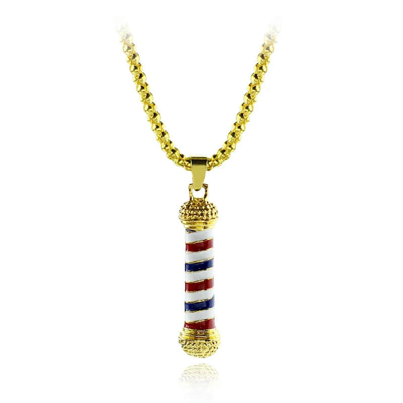 Wholesale National flag Microphone Pendant Necklace Men / Women Stainless Steel Gold /silver Color Best Friend Hip Hop Jewelry - Окраска металла: gold