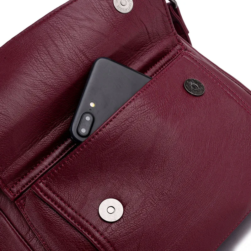 2019 New Women Leather Messenger Bags Luxury Handbags Women Bags Designer Female Crossbody Vintage Shoulder Bag Ladies Bolsas