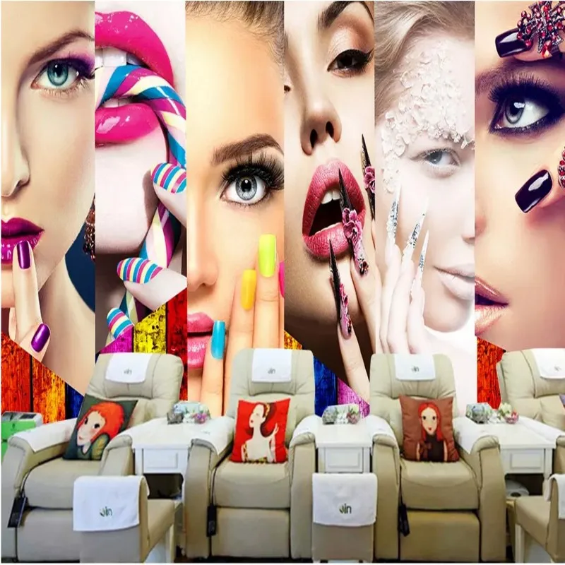 Custom beauty salon wallpaper for walls wall paper fashion