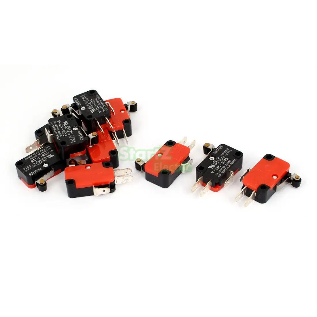 10PCS V 155 1C25 Snap Action Push Button SPDT Momentary Micro Limit
