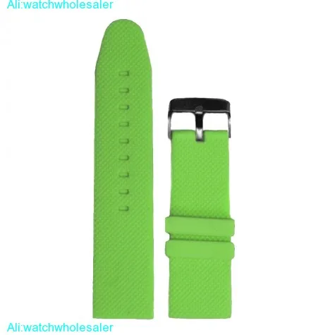 26mm Spring Green Silicone Jelly Rubber Unisex Watch Band Straps WB1062B26JB