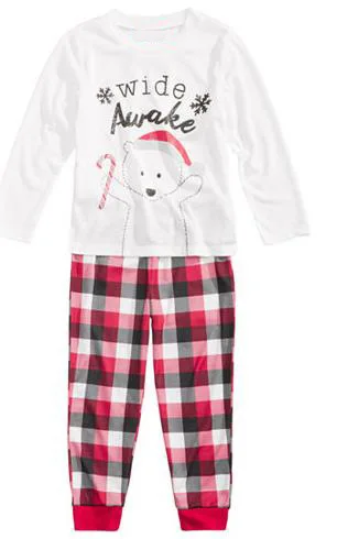 Одежда для всей семьи с полярным медведем; рождественские пижамные наборы в клетку; одинаковые комплекты для сна для всей семьи; пижамы для мамы, папы и меня; одежда для сна