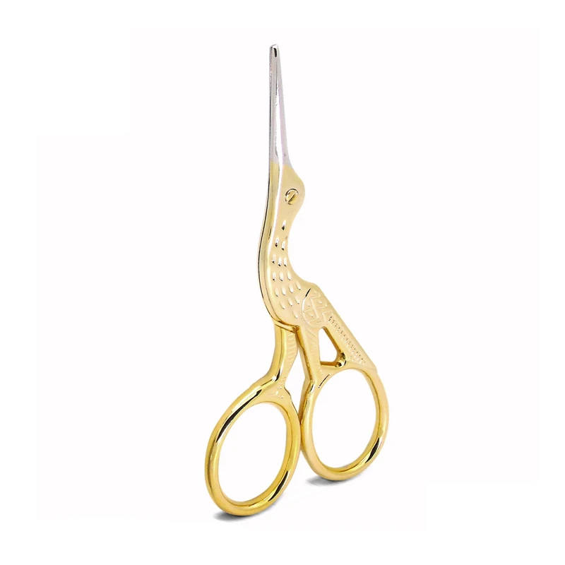 

High Quality 24K Gold Plated Makeup cut Stainless Steel Makeup Accessories Eyebrow Scissors Basic Scissors Hot Sell