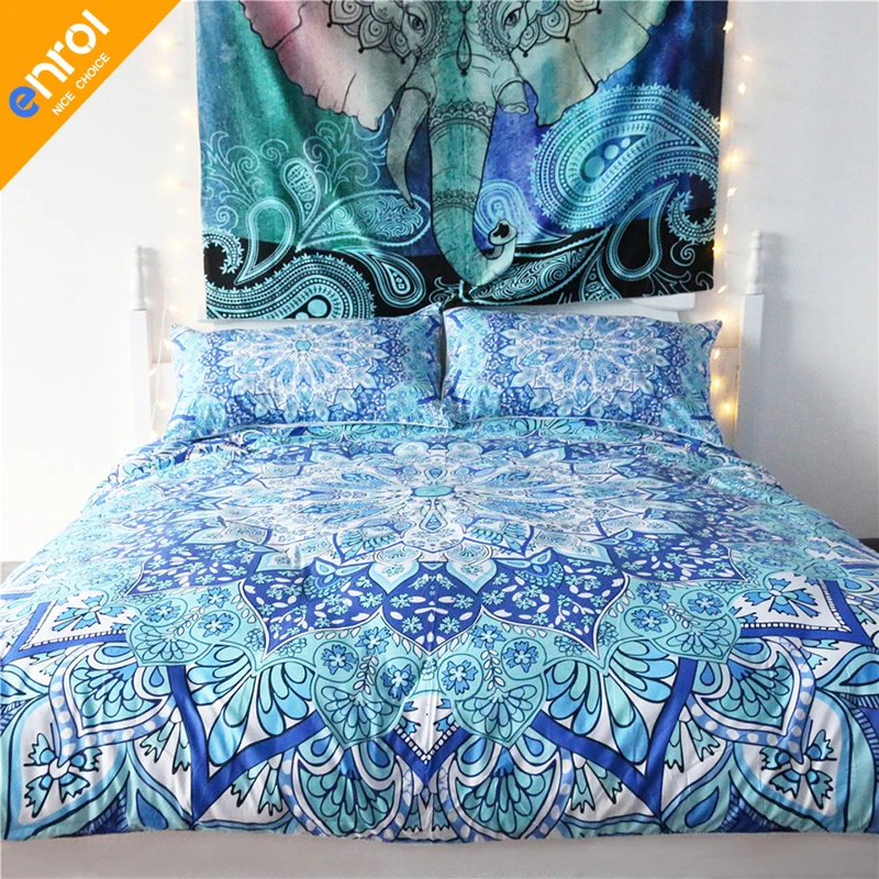 

Bohemian Bedding Set Mandala Duvet Cover Set Posture Million Romantic Soft Bedclothes Plain Twill Boho 4 Pieces