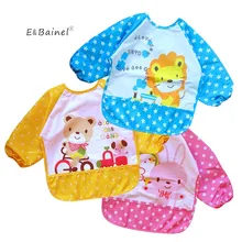 Детские нагрудники младенческой Отрыжка Полотна с длинным рукавом Водонепроницаемый маленьких Животные малыш шарф Кормление халат ребенка Кормление Интимные аксессуары