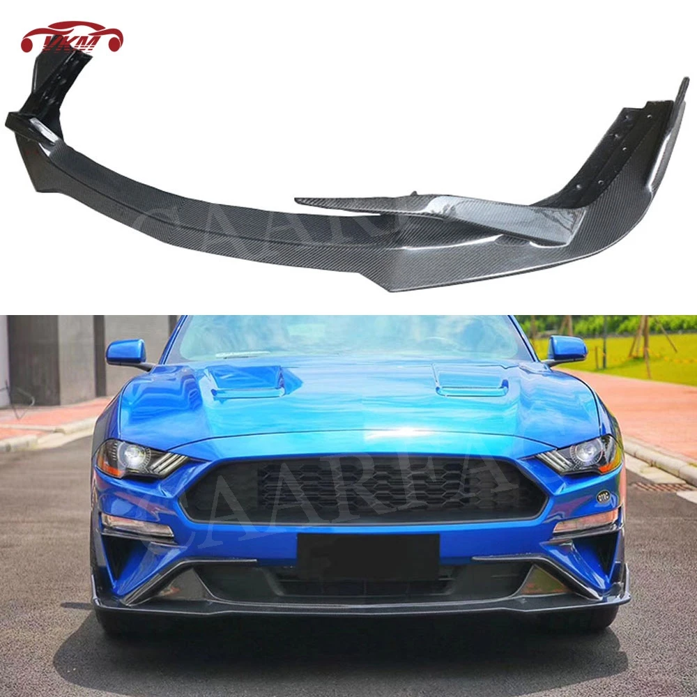 Разветвители для переднего бампера из углеродного волокна спойлер Ford Mustang 2018 2019