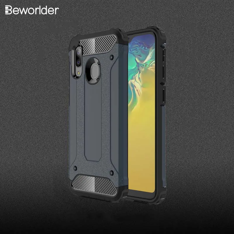 

Beworlder Armor Case For Samsung Galaxy A20e Soft Silicone Cases TPU + PC ShockProof Silicon Cover For Samsung A20e