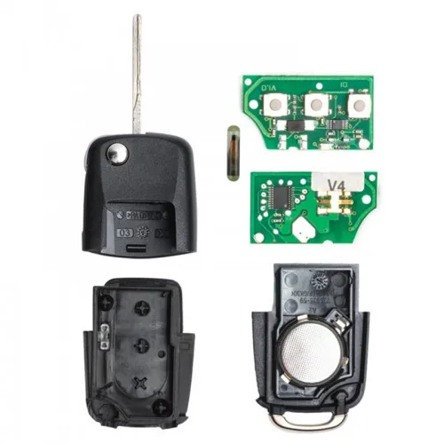 Car Remote Key Car Key Transponder Chip KEYECU P/N: 5FA 007 680 Upgraded ID48 Chip 433MHz Flip Key Remote For VW Bora Polo Toledo Leon Lbiza Cordoba Arosa Alhambra Golf