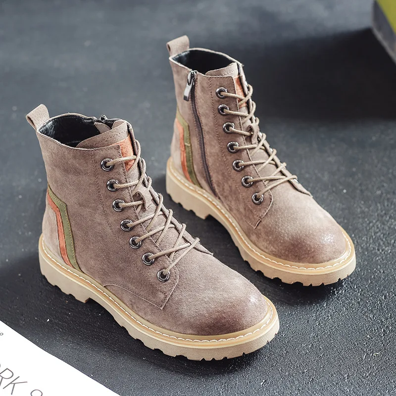 

Jookrrix 2018 Autumn New Casual Shoes Women Brand Real Leather Chelsea Boots Lady Warm Ankle Boots Winter female footware Flats
