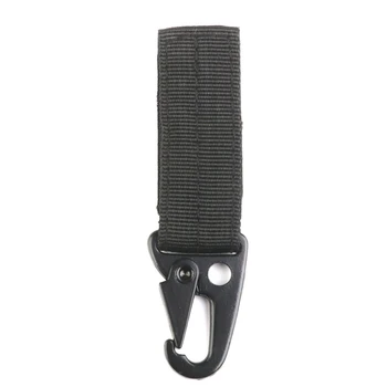

COSW Nylon Molle Belt Hanging Carabiner Key Hook Strap Buckle, Schwarz