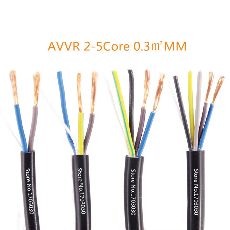 20/22 AWG 0 3/0 5 мм ^ 2 RVV источник питания 16 провода и кабель медный Электрический 1