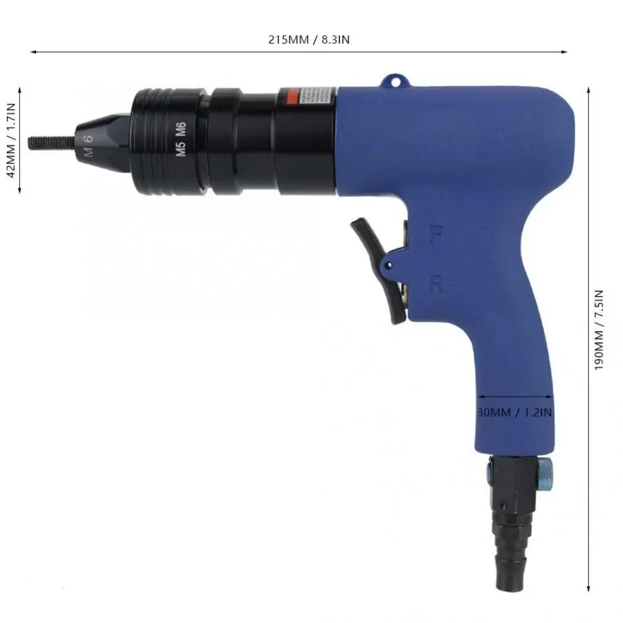 1000 об/мин пневматический клепальщик воздуха заклепки пистолет тянуть гайка пневматический молоток воздушный Клепальный Инструмент M5-M6 пневматический клепальный молоток