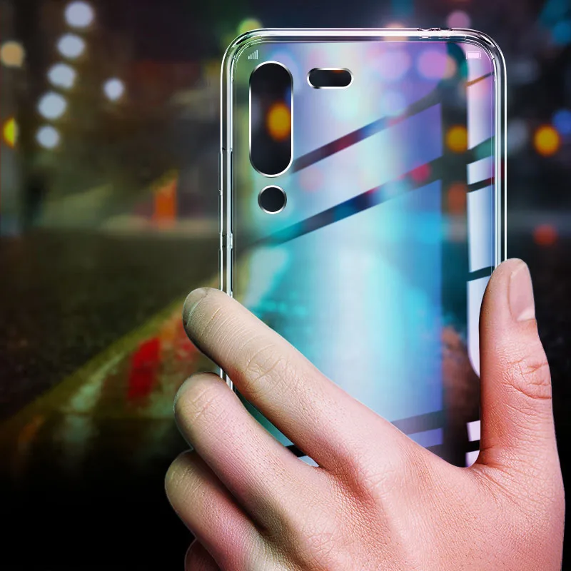 

Mobile Phone Cases for Lenovo Z6 Pro Z6Pro Cover 6.39" Crystal Transparent Soft TPU Silicone 360 Protective Shockproof Armor Gel