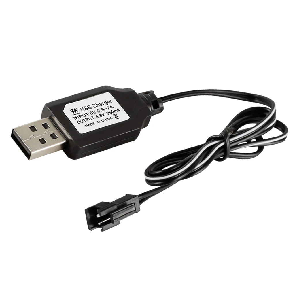 4.8V 250mA USB Charging With SM Connector Plug NiMH NiCD RC Model Battery Kids Toy Accessories