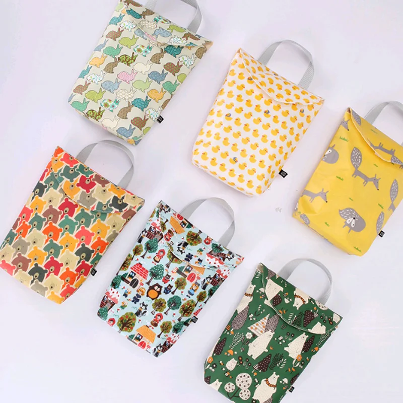 

Multifunctional Baby Diaper Caddy Organizer Reusable Waterproof Fashion Prints Wet/Dry Bag Mummy Storage Bag Travel Nappy Bag