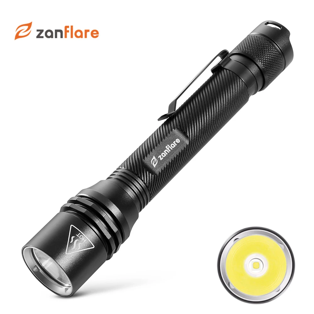 

LED Flashlight, Zanflare F2 Cree XP-G2 Led Torch, IP68 Water-Resistant Powerful Tactical Flashlight, 6000-6500K