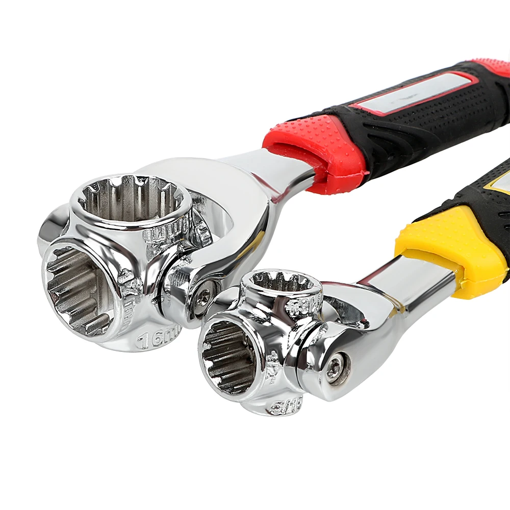 DIYWORK ремонт автомобилей Инструменты крутящий момент ключ двойной головкой Ratchet ключ гаечный ключ инструменты многофункциональный ключ сплайн болты