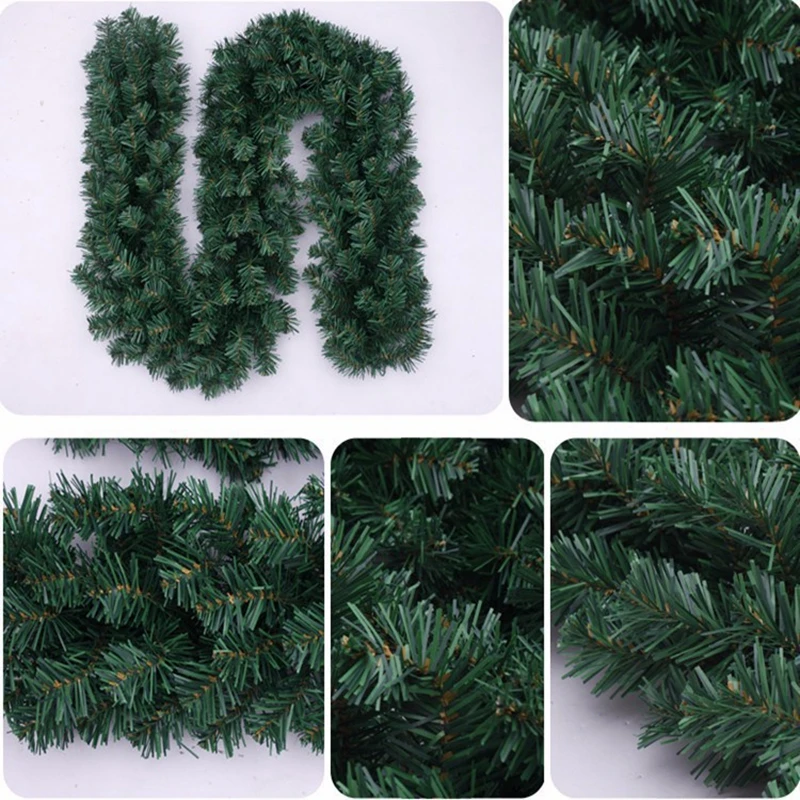 

270cm Christmas Decoration Rattan Synthetic Thicking Tinsel Green Tree Garland Christmas Items Hotel Bar Xmas Party Home Decor