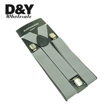 Новинка, 3,5 см, широкие, мужские, унисекс, на клипсах, на подтяжках, эластичные, модные, "светильник", серого цвета, подтяжки, опт и розница